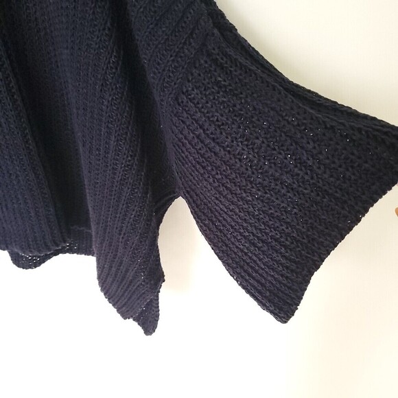 Vintage Eskandar Knit 100% Linen Sweater Womens Large Blue see through Lagenlook - Picture 9 of 16